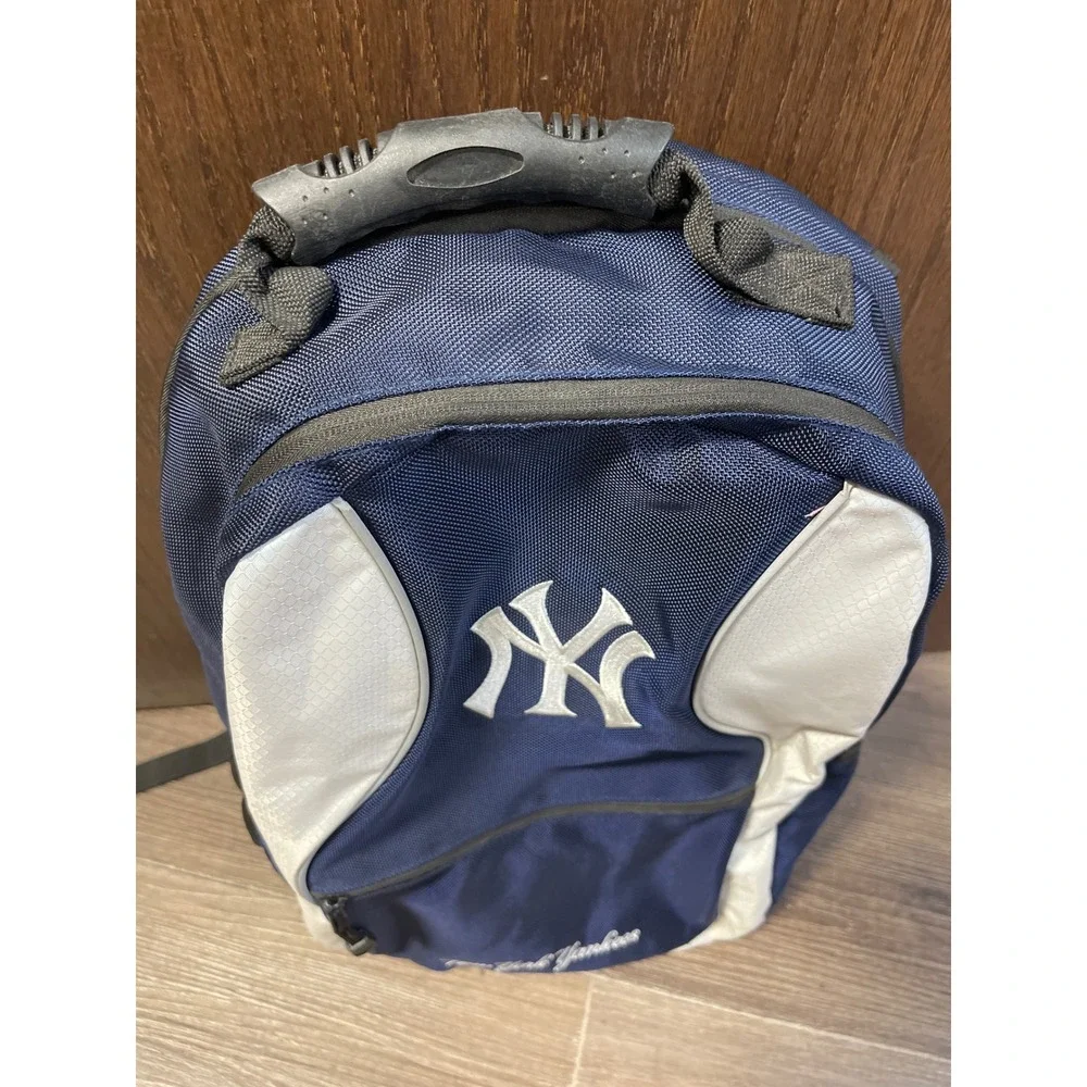New York Yankees MLB Backpack Navy Blue White Laptop Sleeve Sport Bag